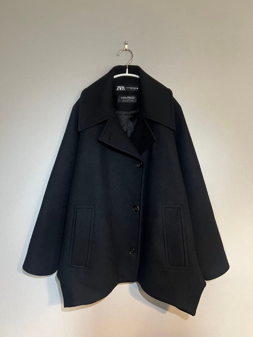 ZARA zw collection クロップド MANTECO ウールコート
