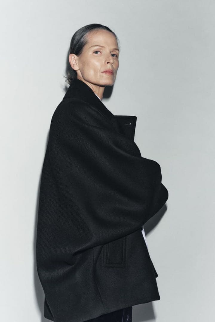 ZARA zw collection クロップド MANTECO ウールコート