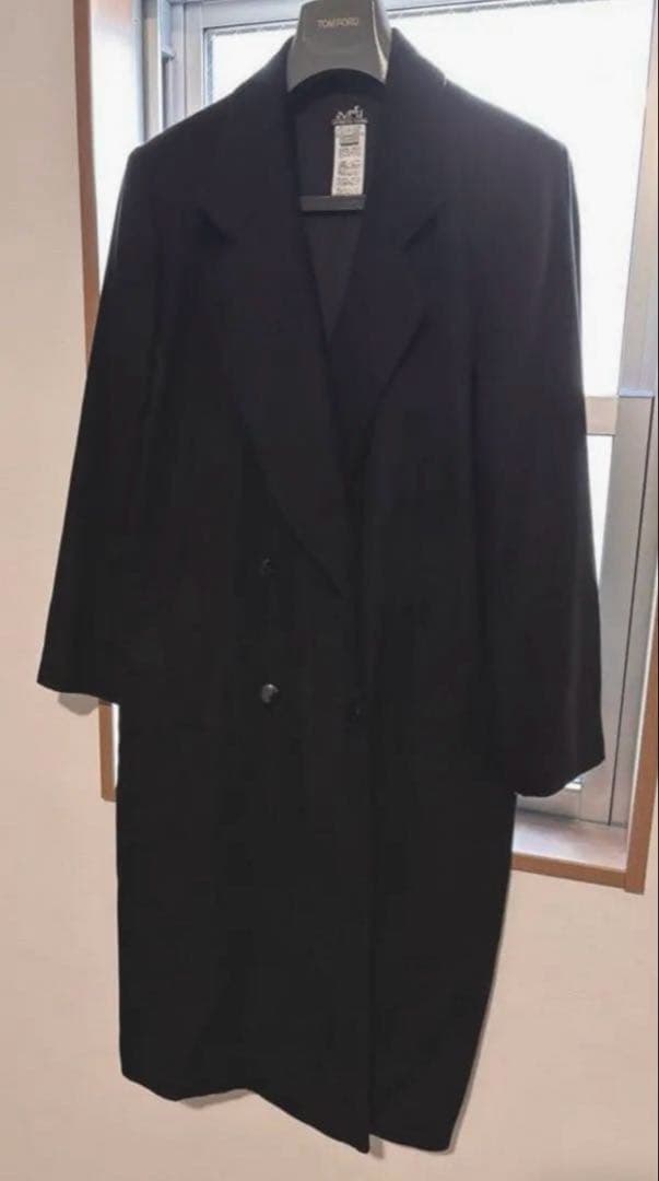 Y*様 【極上美品】HERMESエルメス　カシミヤ100%ダブルブレストコートブ