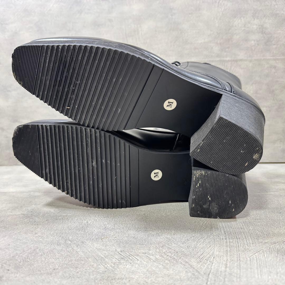 【美品】CLEL ハイソール デザイン ヒールブーツ 黒 M 完売品