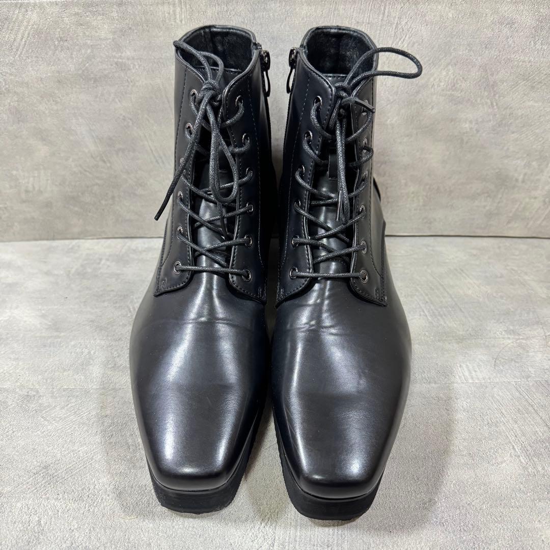 【美品】CLEL ハイソール デザイン ヒールブーツ 黒 M 完売品