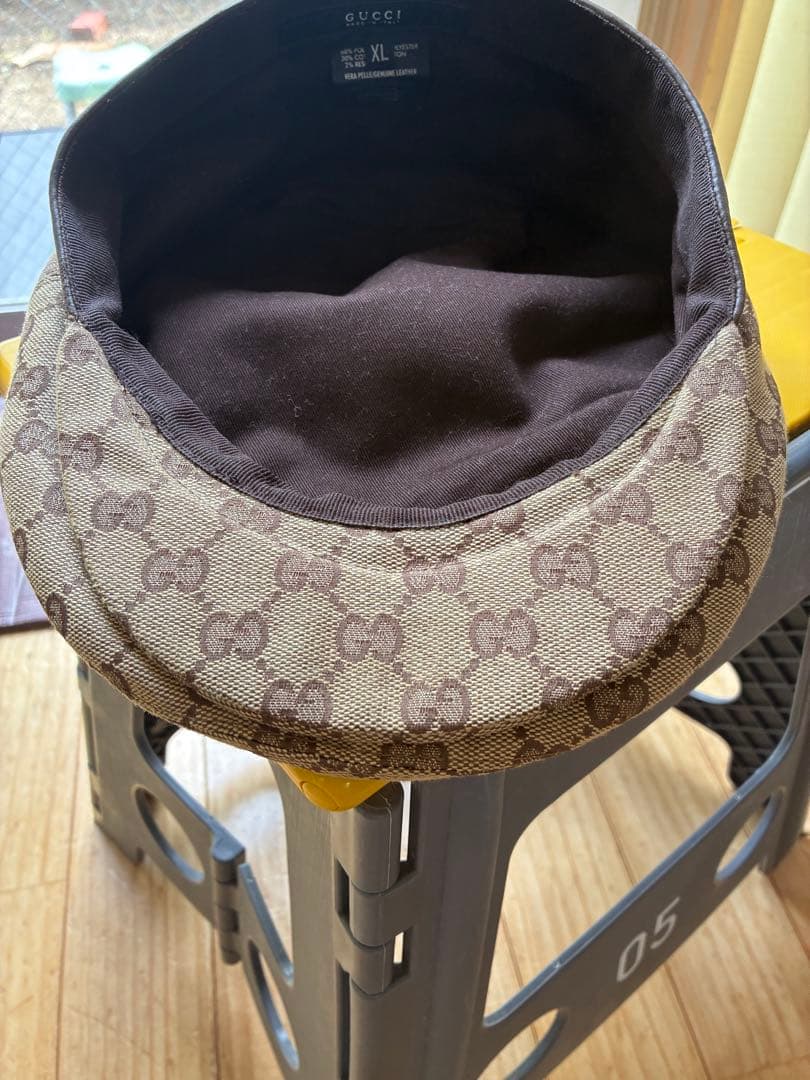 Gucci GGパターン キャスケット ベージュ、ハンチング size XL