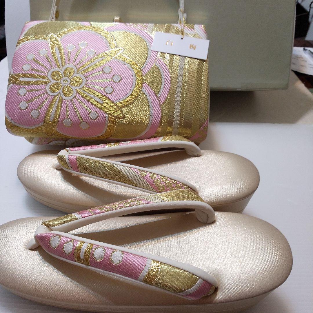 和装草履バックセット 振袖訪問着 白梅 未使用Lサイズ ZB 88 きーはあ様