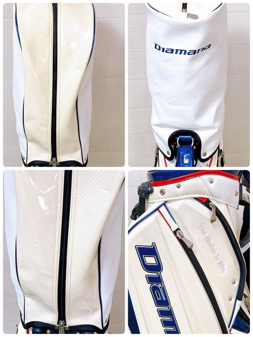 M1.ディアマナ　スタンド式　エナメル高級キャディバッグ　ゴルフクラブケース