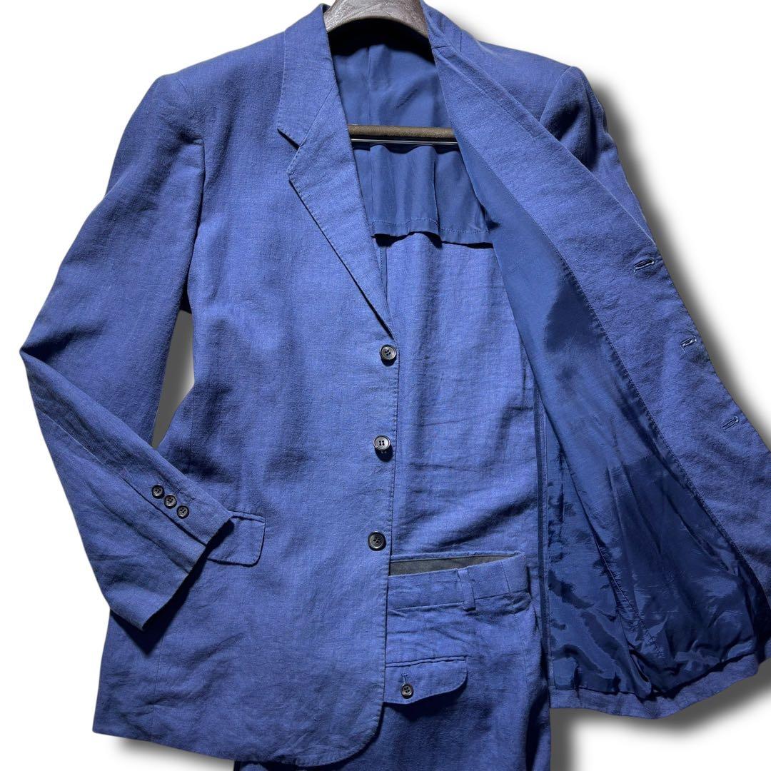 ✨️美品✨️パパス papas スーツ上下セット 2ピース メンズ Lサイズ リネン