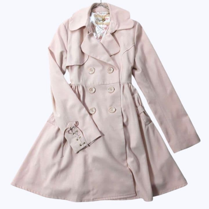 リズメロ トレンチコート コラボ リズリサマイメロ リボン ピンク
