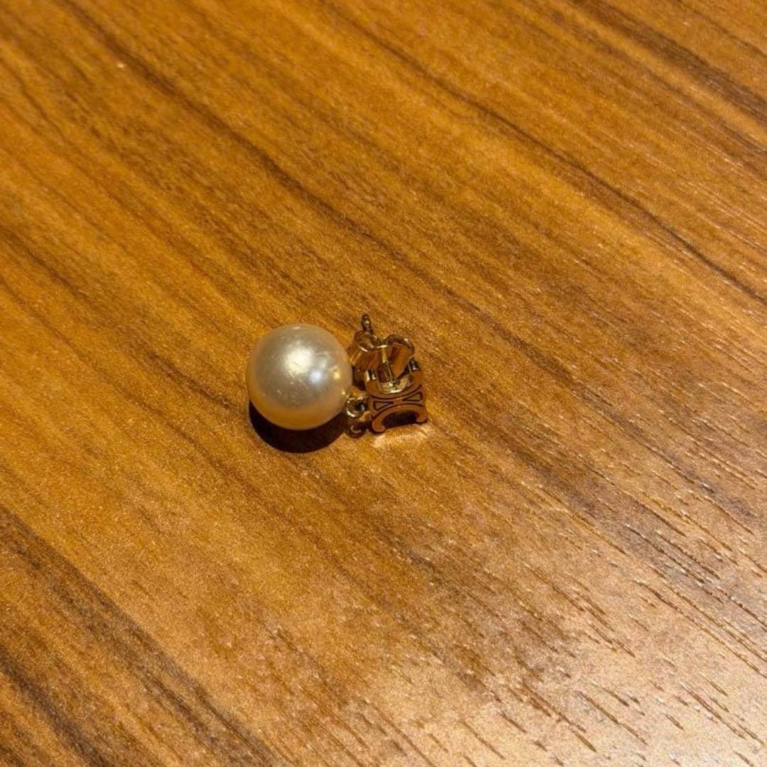 CELINE ピアス ゴールドフィニッシュ 真珠