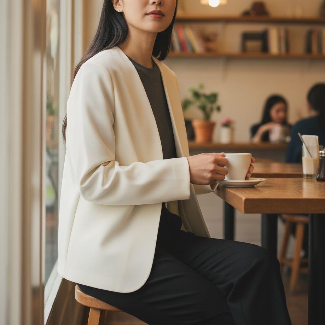 25SS✨未使用✨SOEJU ストレッチファインライトジャケット 白 M 洗える