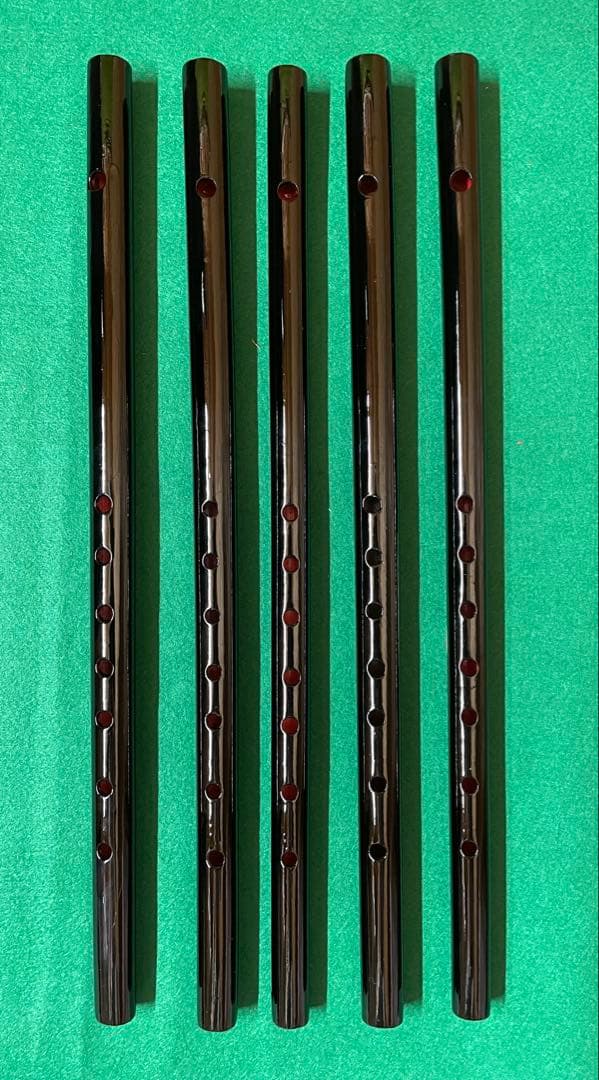篠笛 漆黒の七本調子4本まとめ売り
