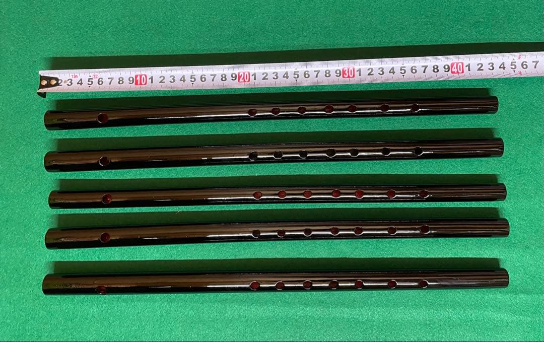 篠笛 漆黒の七本調子4本まとめ売り