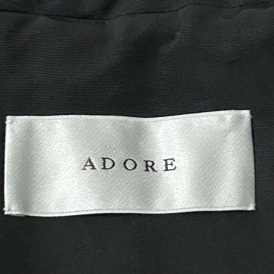 未使用級✨ 現行品 アドーア グログランレースコンビポンチョ コート 黒