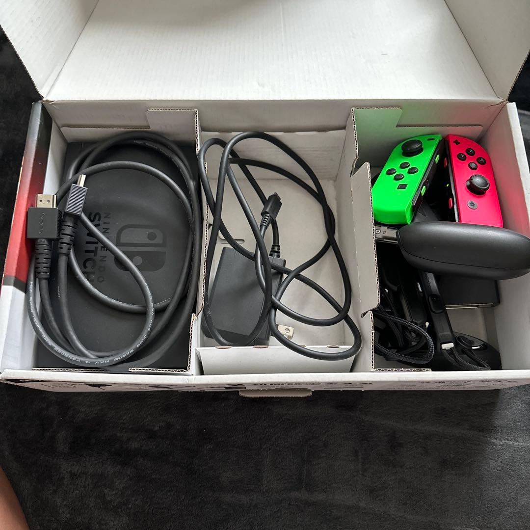 Nintendo Switch 本体 グレー ネオンレッド/ネオンブルー