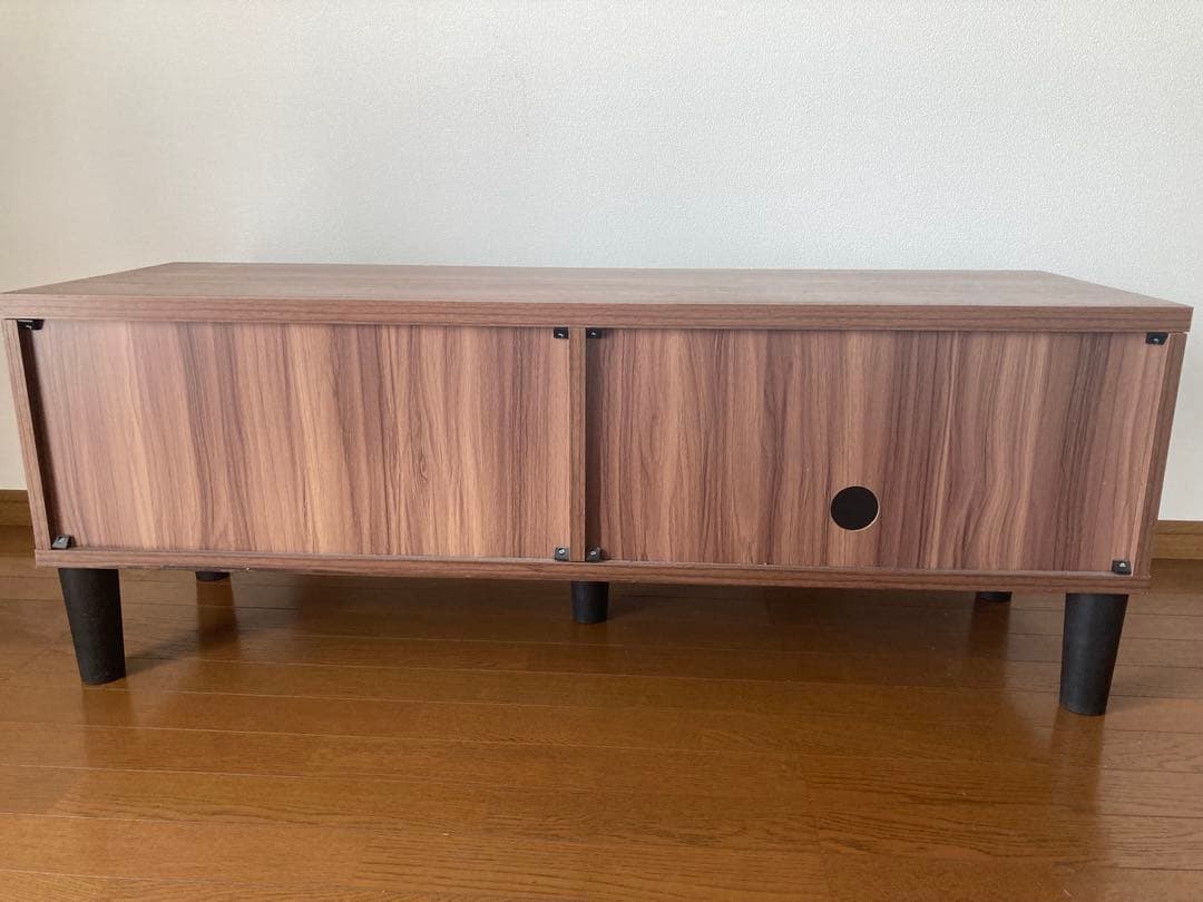 木製テレビボード ブラウン 引き出し付き 扉付き収納 ナチュラル 幅120cm