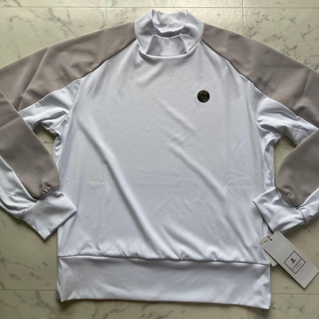 定価28600円【新品】レディース38ランバンスポール モックネックシャツ白