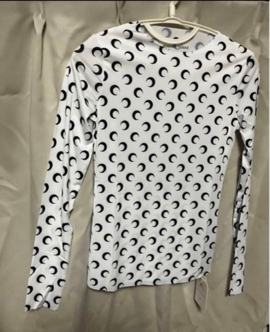 MARINE SERRE ホワイト 長袖Tシャツ S