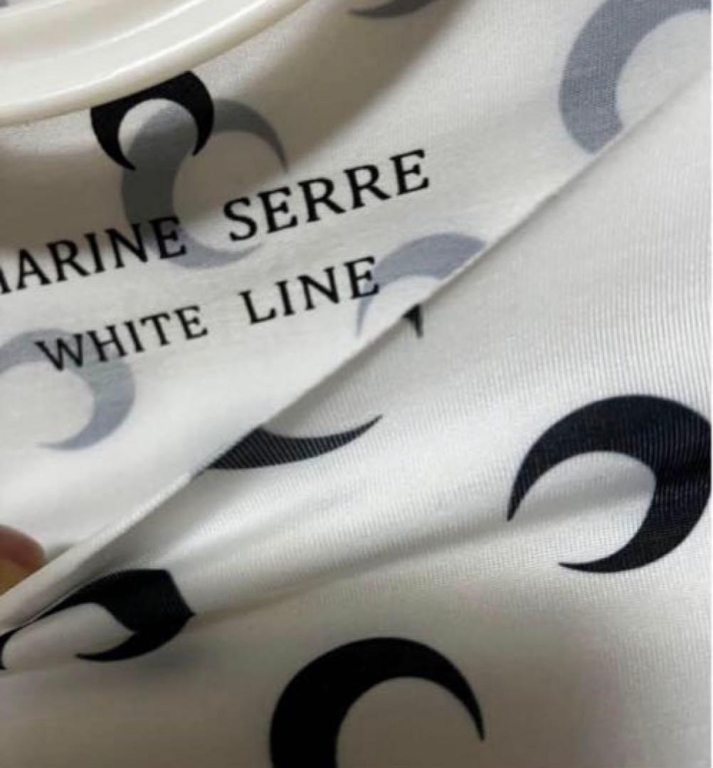 MARINE SERRE ホワイト 長袖Tシャツ S