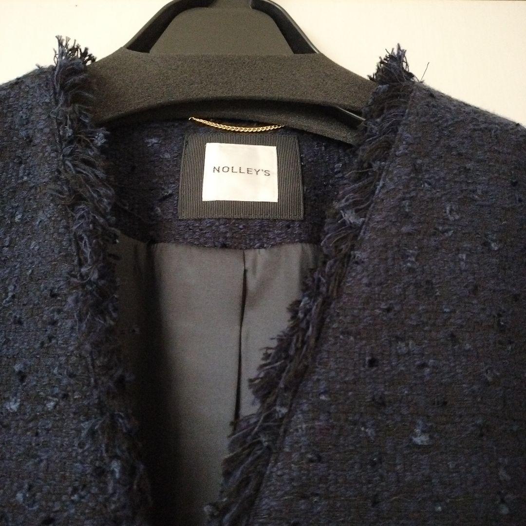 新品ノーリーズBISHU JAPAN カラミフラッグジャケットネイビー38