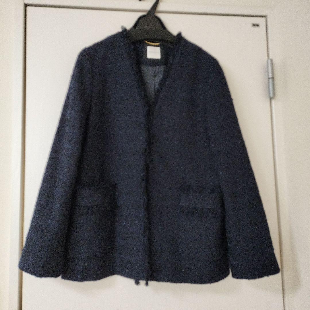 新品ノーリーズBISHU JAPAN カラミフラッグジャケットネイビー38