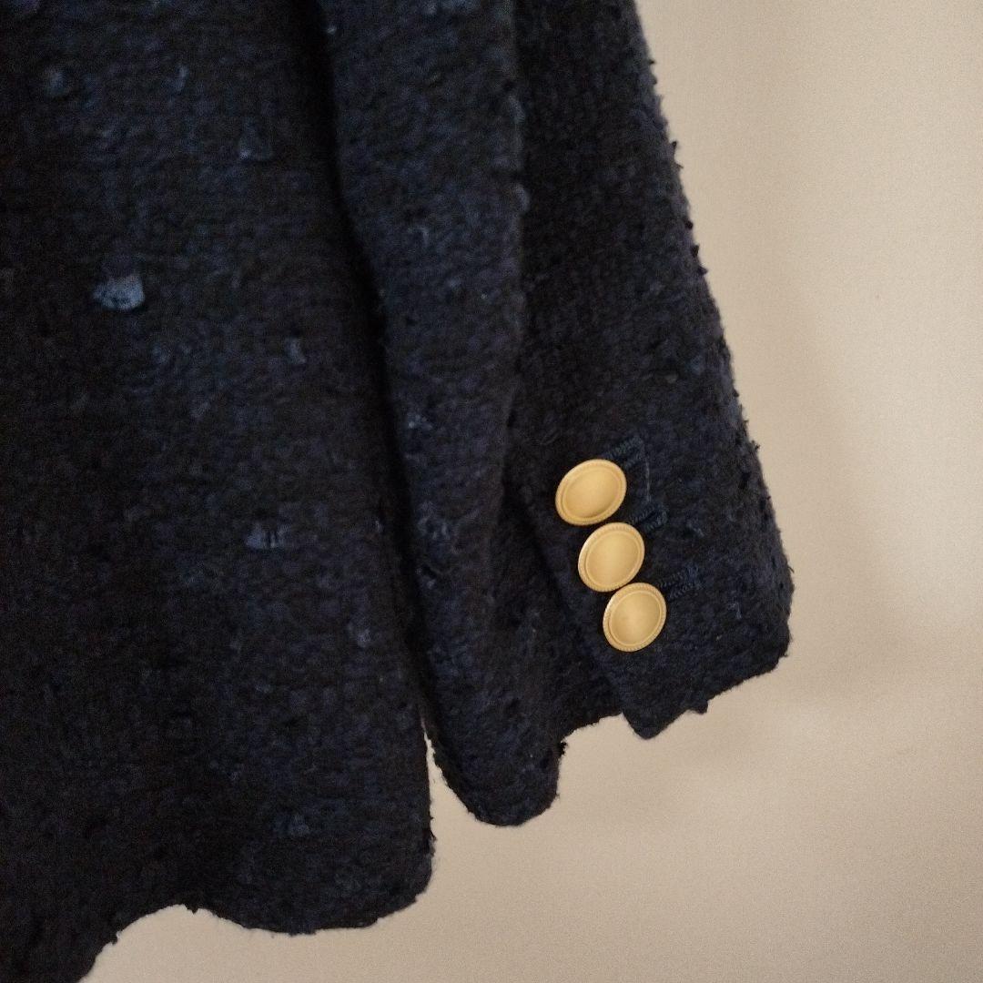 新品ノーリーズBISHU JAPAN カラミフラッグジャケットネイビー38