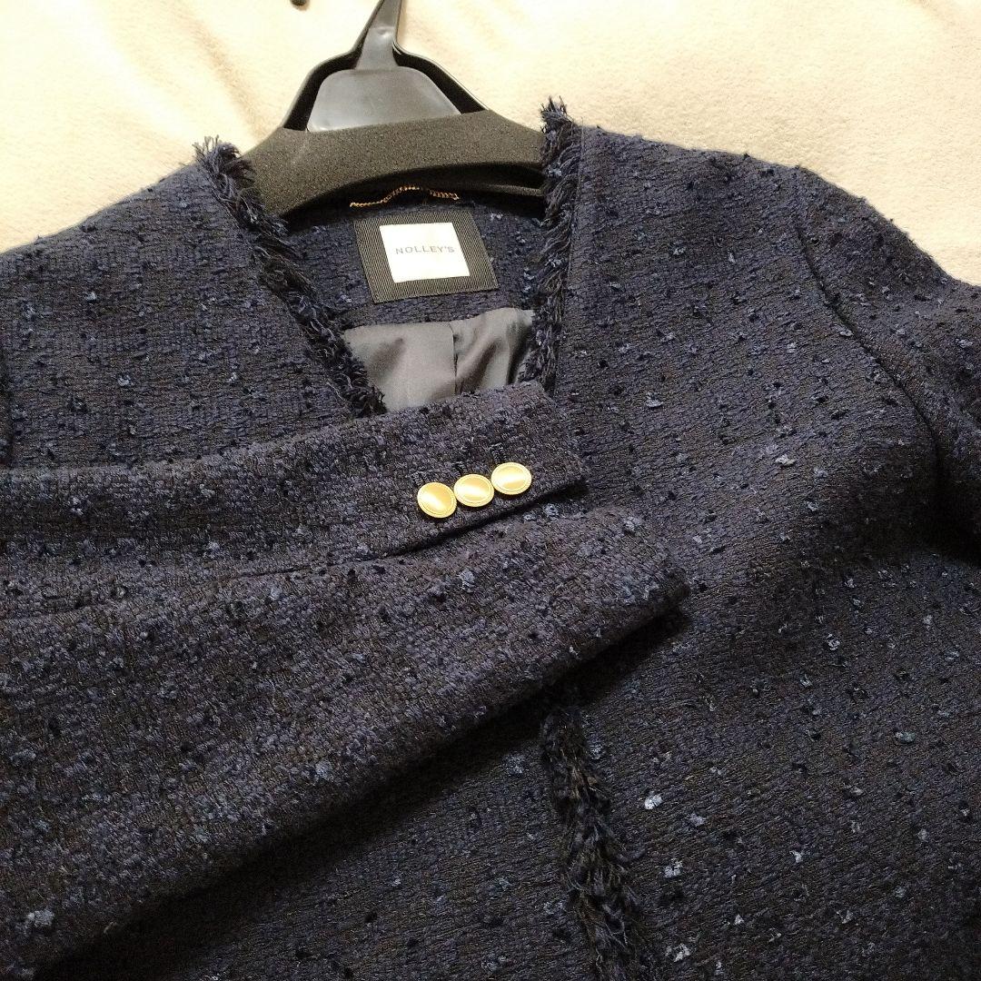 新品ノーリーズBISHU JAPAN カラミフラッグジャケットネイビー38