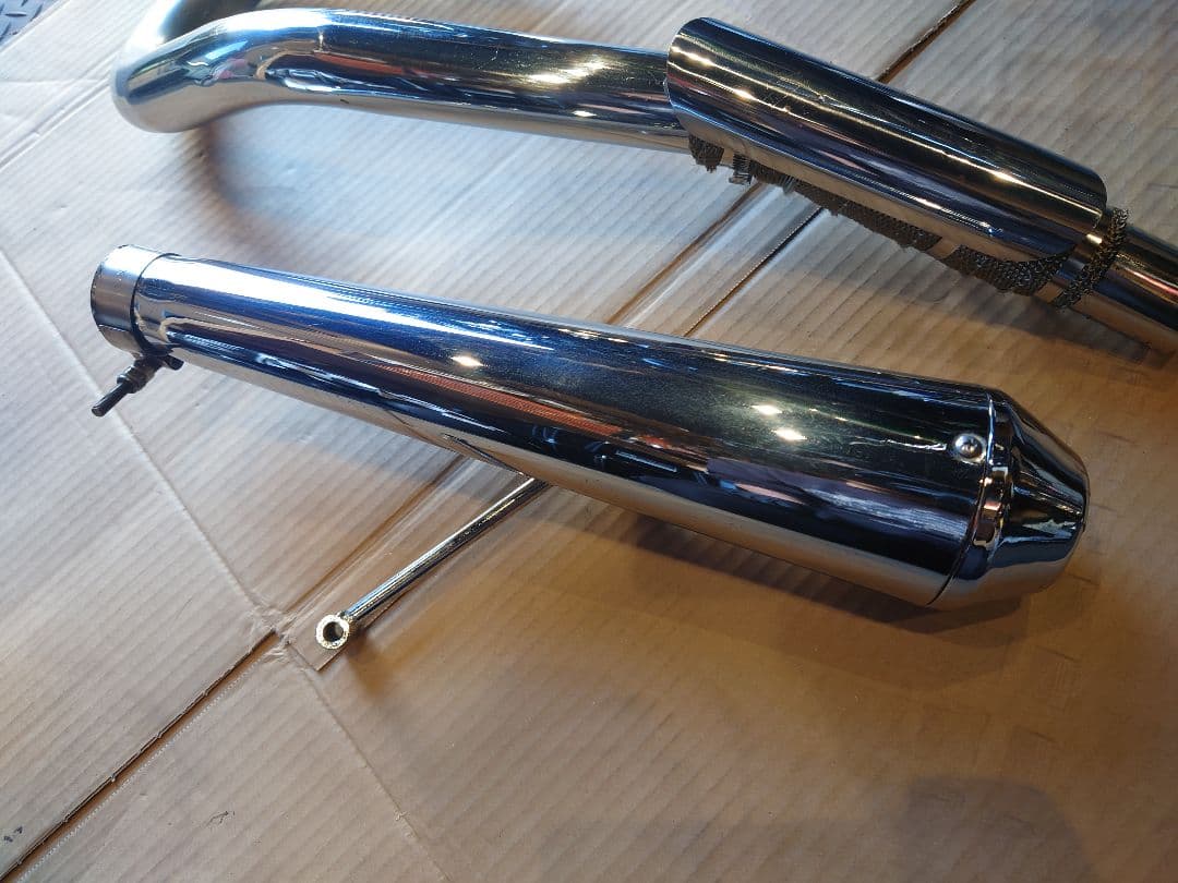 【正月限定！値下げ中】250TR 左出しアップマフラー パープルヘイズ