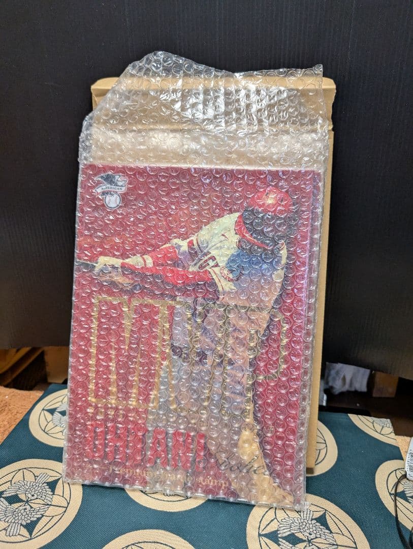 大谷翔平タオルMVP受賞記念品サインハガキセット、