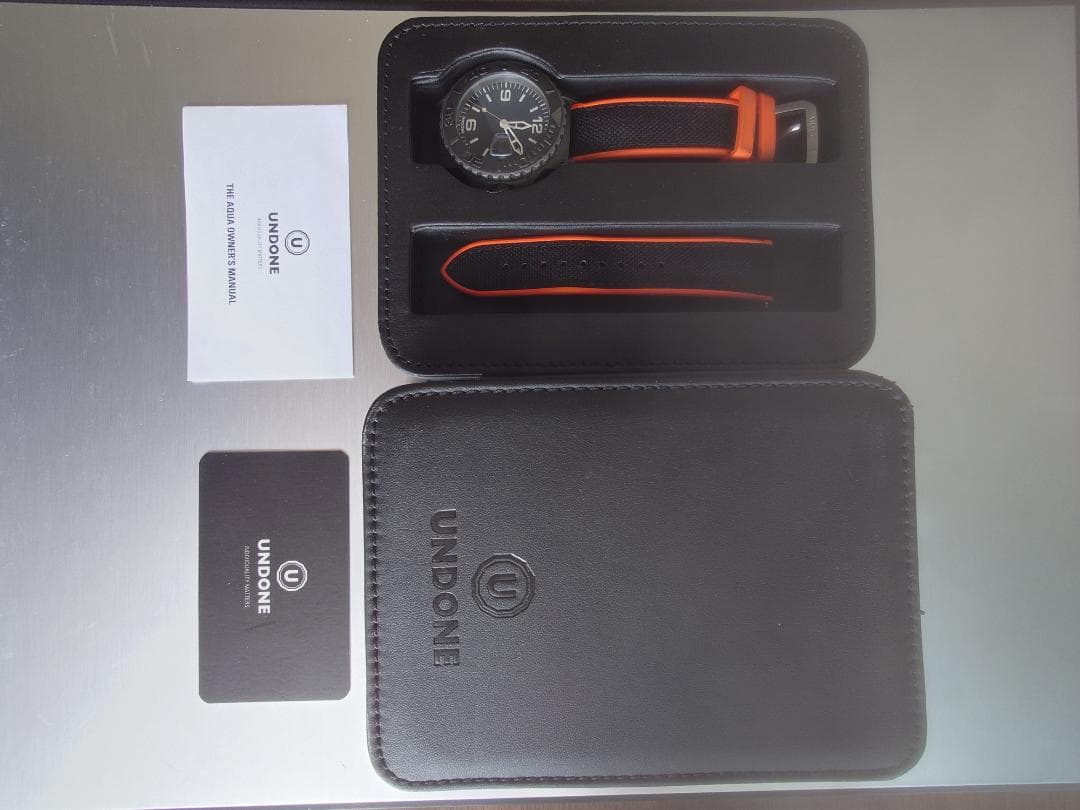 ラバーベルト ブラック/オレンジ 時計