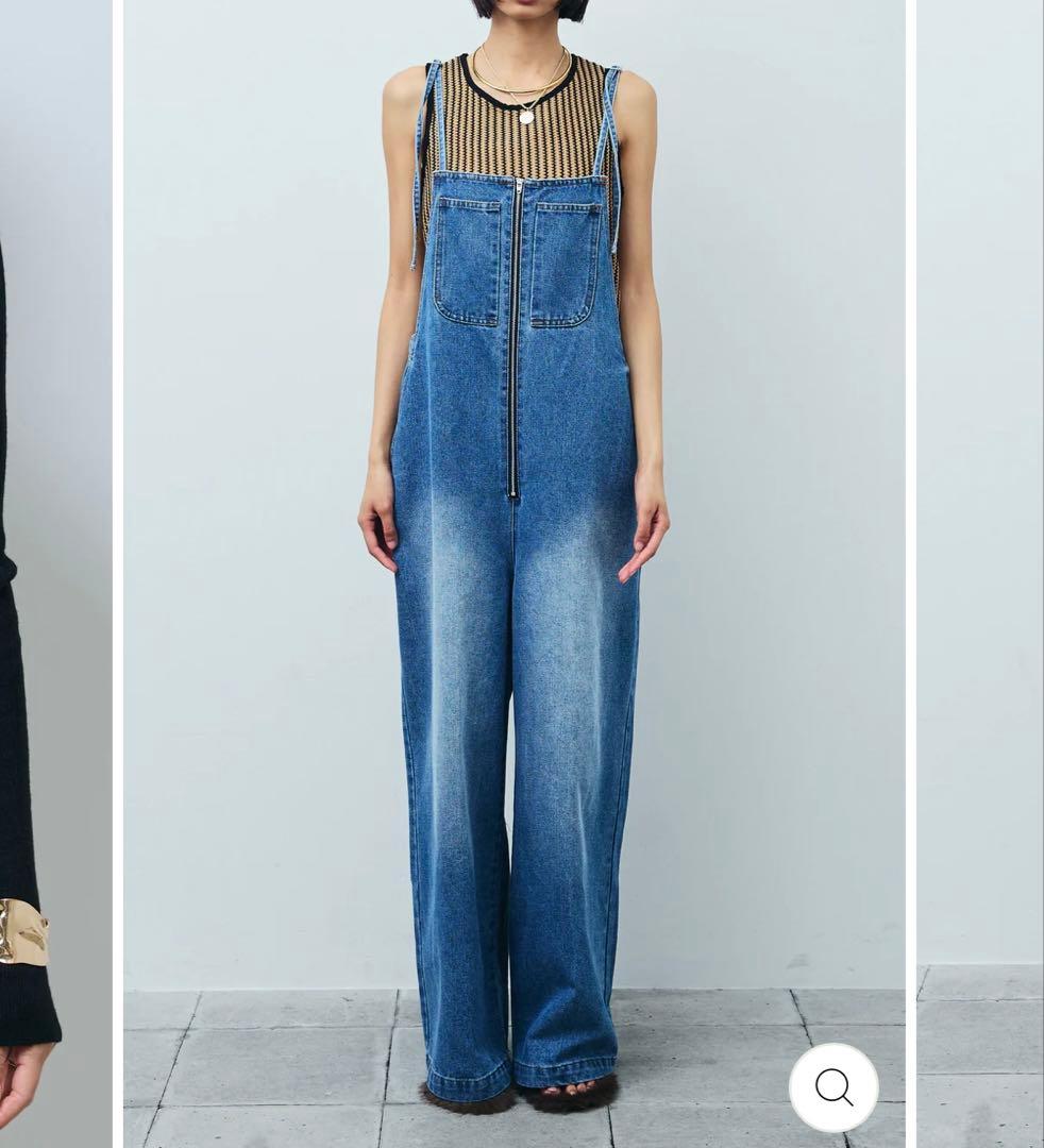 ネコさま専用【タグ付き】IAM ケープニット＋デザインデニムサロペットセット