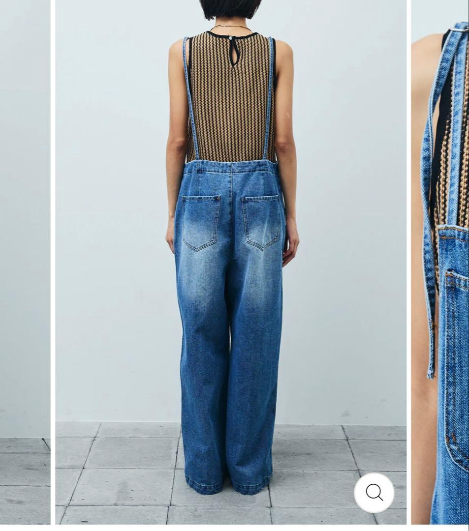 ネコさま専用【タグ付き】IAM ケープニット＋デザインデニムサロペットセット