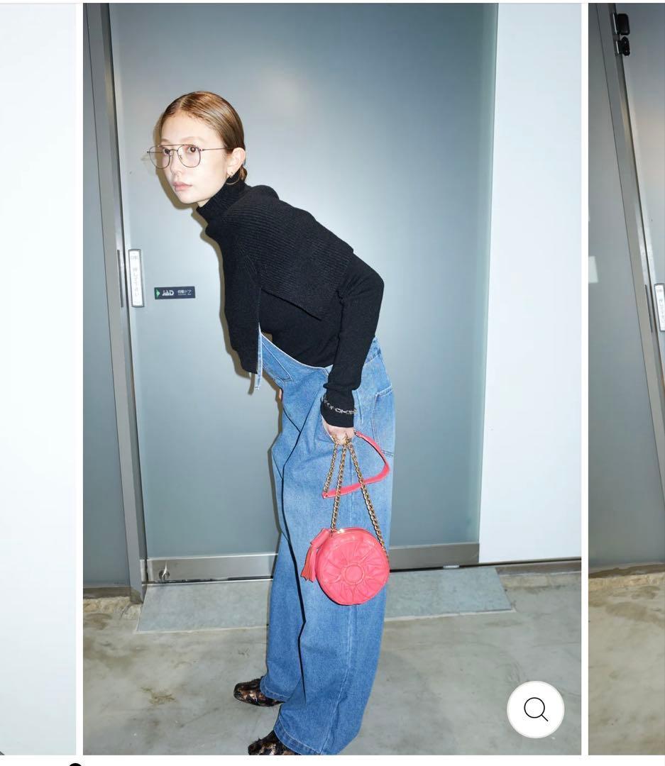 ネコさま専用【タグ付き】IAM ケープニット＋デザインデニムサロペットセット