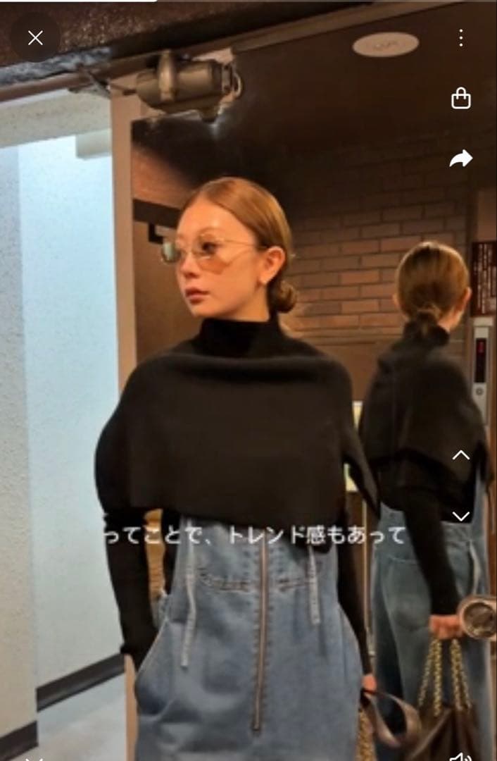 ネコさま専用【タグ付き】IAM ケープニット＋デザインデニムサロペットセット