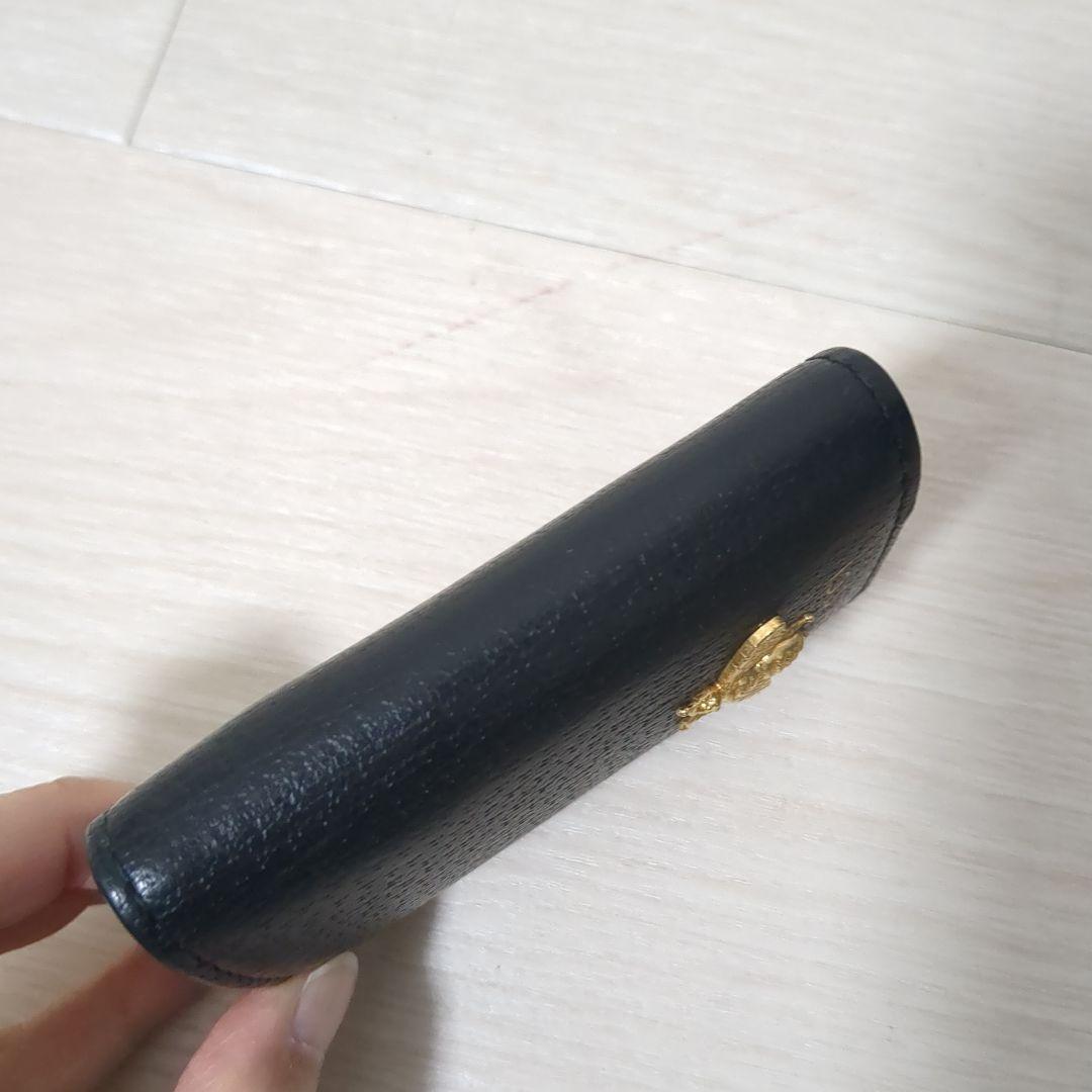 GUCCI　グッチ　蜂モチーフ　6連キーケース　ブラック×ゴールド