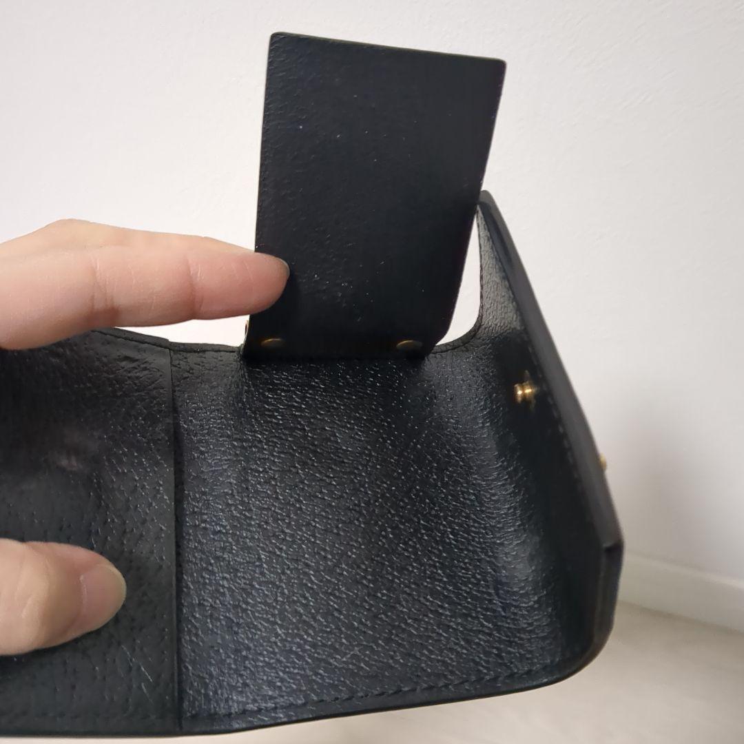 GUCCI　グッチ　蜂モチーフ　6連キーケース　ブラック×ゴールド