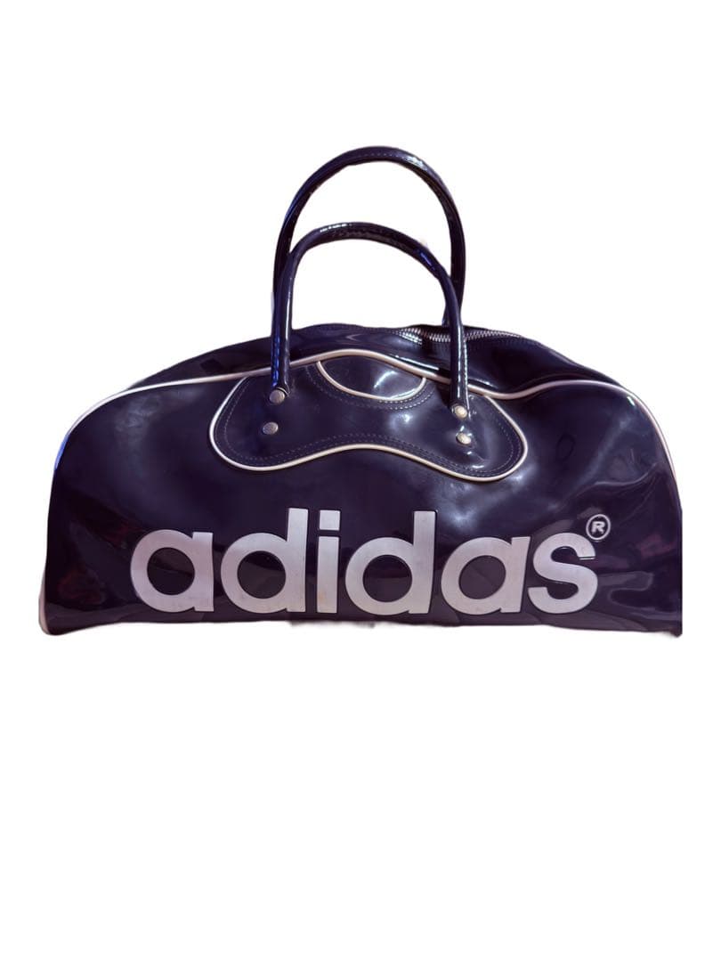 ☆希少☆ ビンテージ　70s/ addidas エナメルバッグ　ネイビー