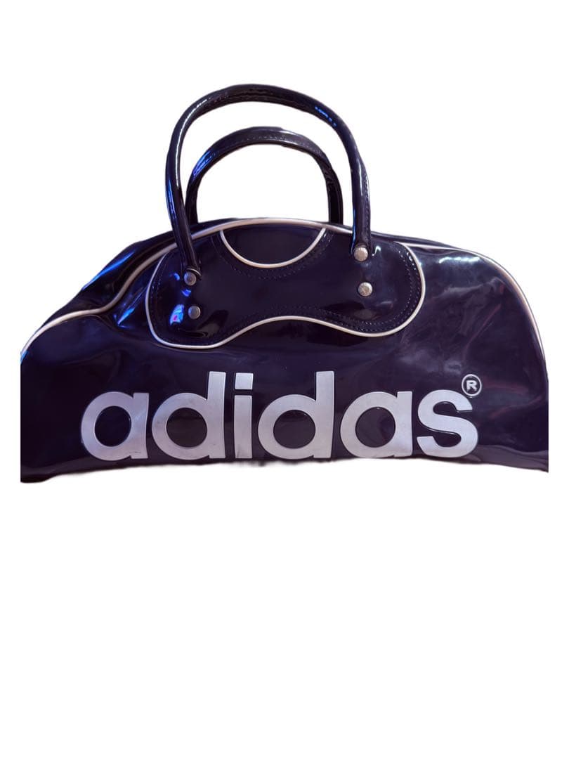☆希少☆ ビンテージ　70s/ addidas エナメルバッグ　ネイビー