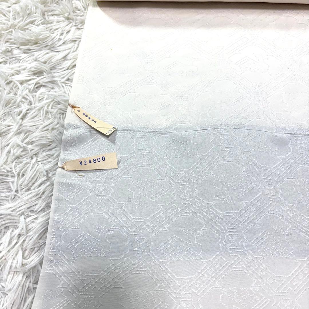 uri様 正絹 伊と幸　承華縮緬 　白生地 反物　一反 シルク100%