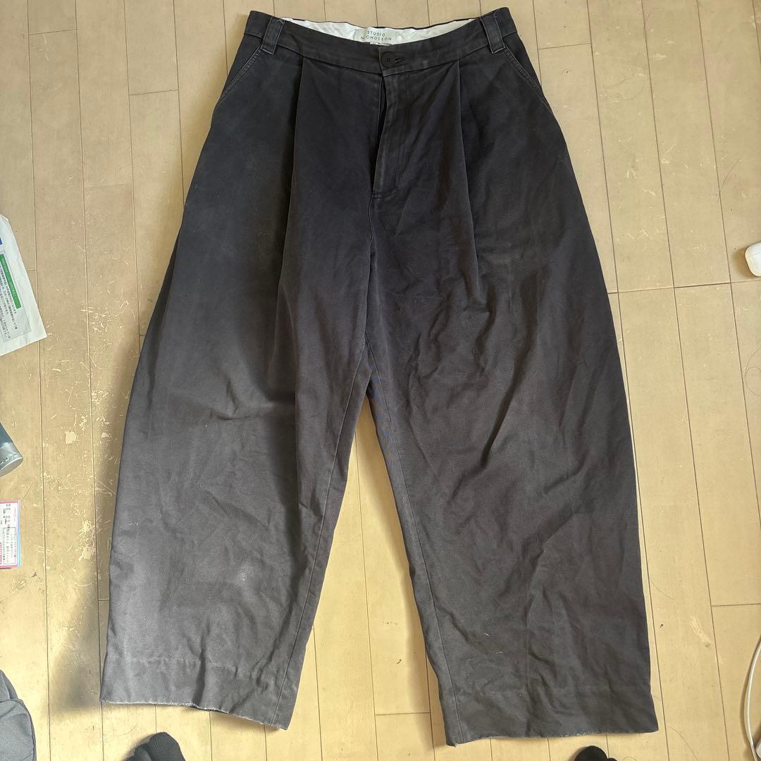 パンツ STUDIO NICHOLSON SORTE PANT IN DARKNAVY