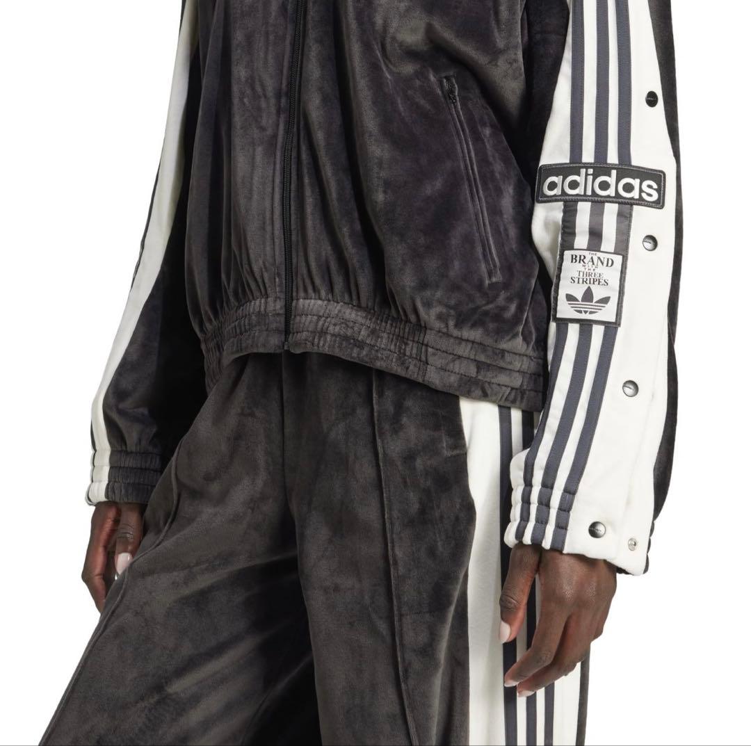 adidas ブラック ジャージADIBREAK VELOUR TT