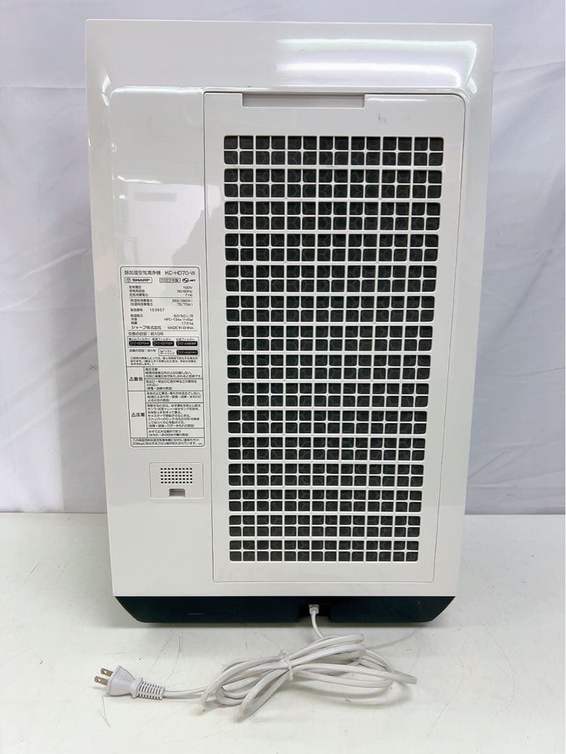 12ABM001 2022年製 SHARP 除加湿空気清浄機 KC-HD70-W