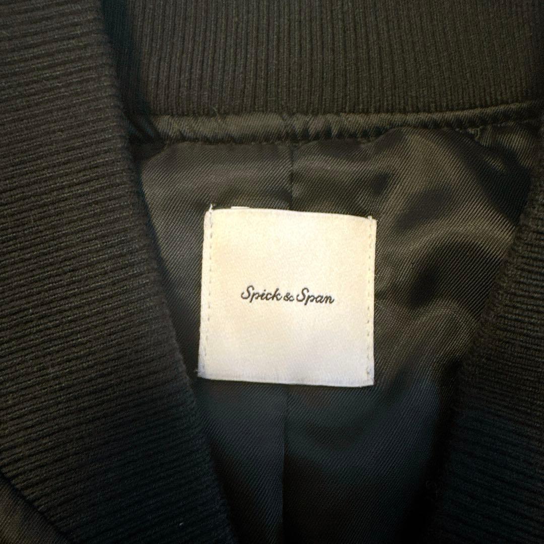 Spick & Span ナイロンツイルMA-1ジャケット 黒　38