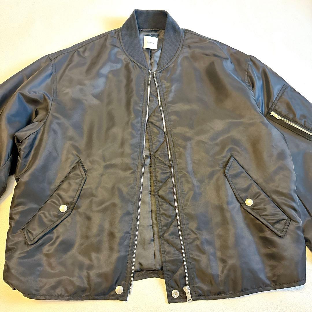 Spick & Span ナイロンツイルMA-1ジャケット 黒　38