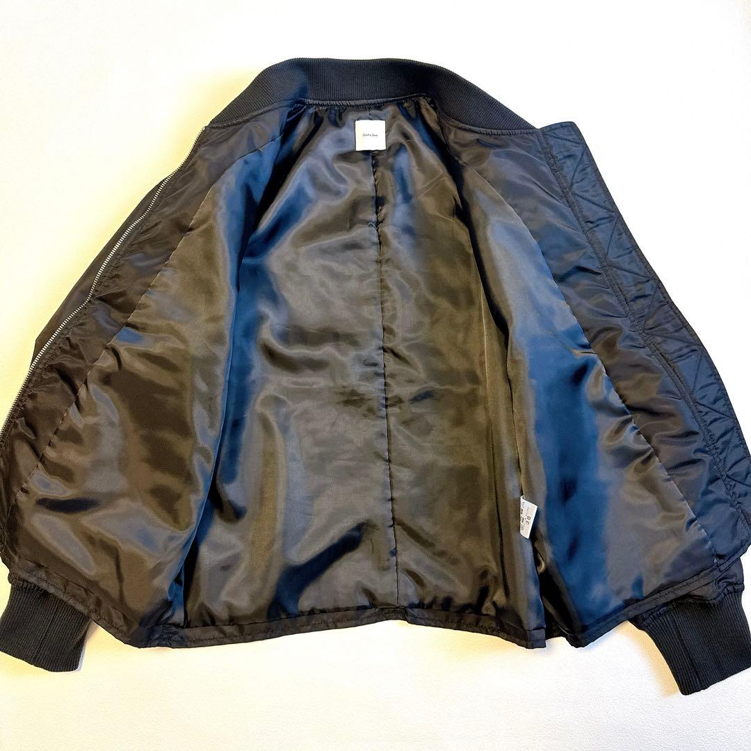 Spick & Span ナイロンツイルMA-1ジャケット 黒　38