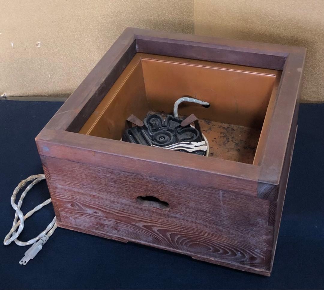 《R》茶道具 置炉 コード穴付 野々田式炭型電熱器付 1f