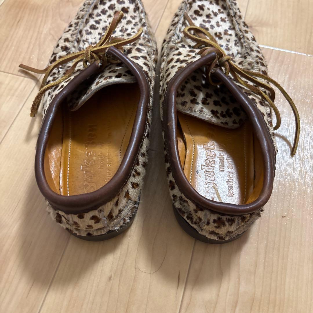y2k Yuketen ヒョウ柄モカシンシューズレオパードデッキシューズ