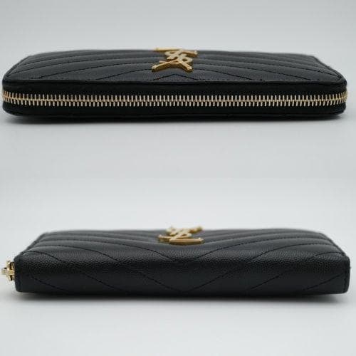 【美品】サンローラン モノグラム フルジップ ウォレット 長財布 Vステッチ