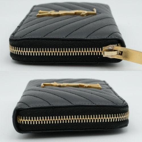 【美品】サンローラン モノグラム フルジップ ウォレット 長財布 Vステッチ