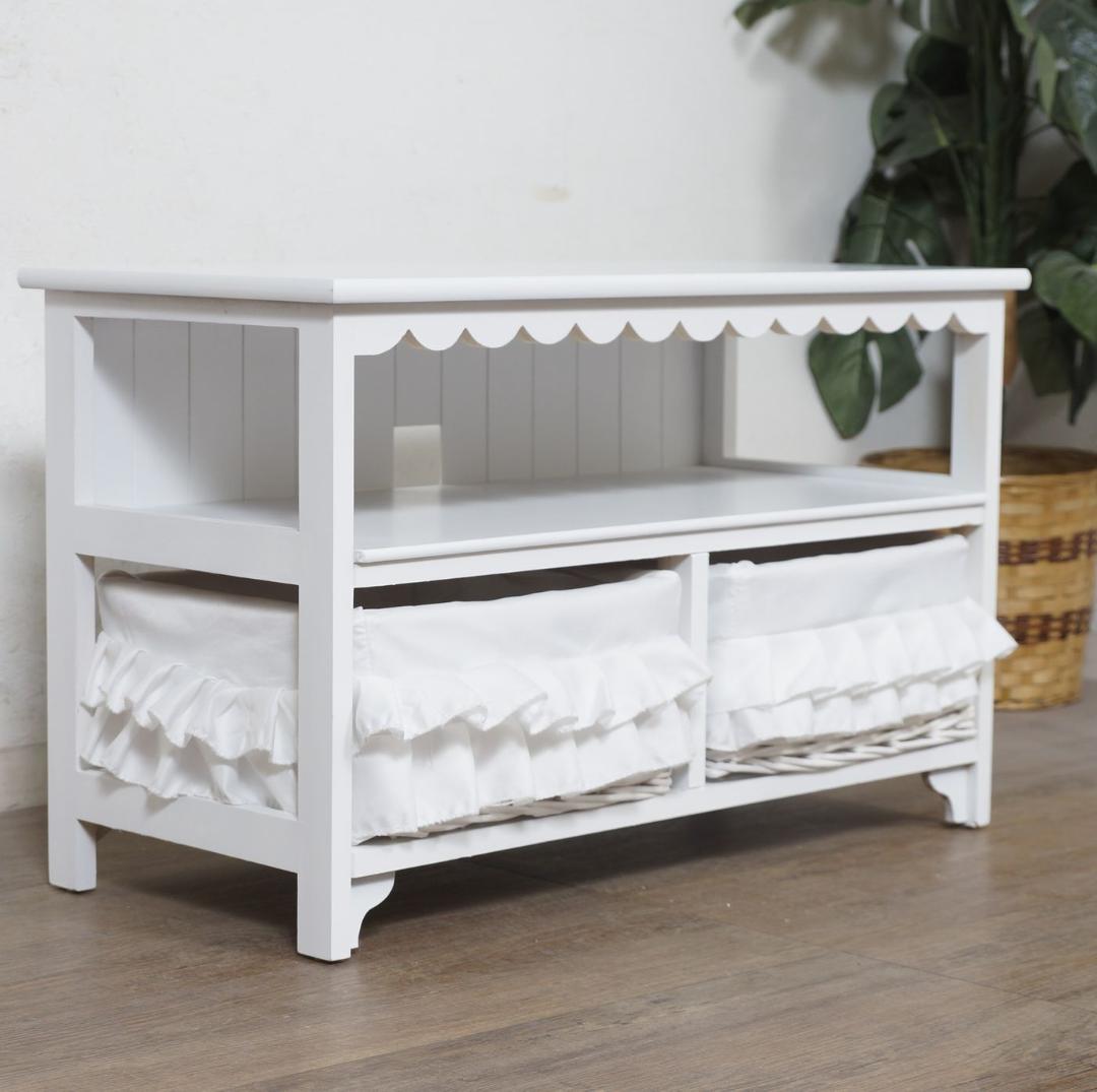 しいな　　テレビボード　テレビ台　幅　70　バスケット２個　完成品