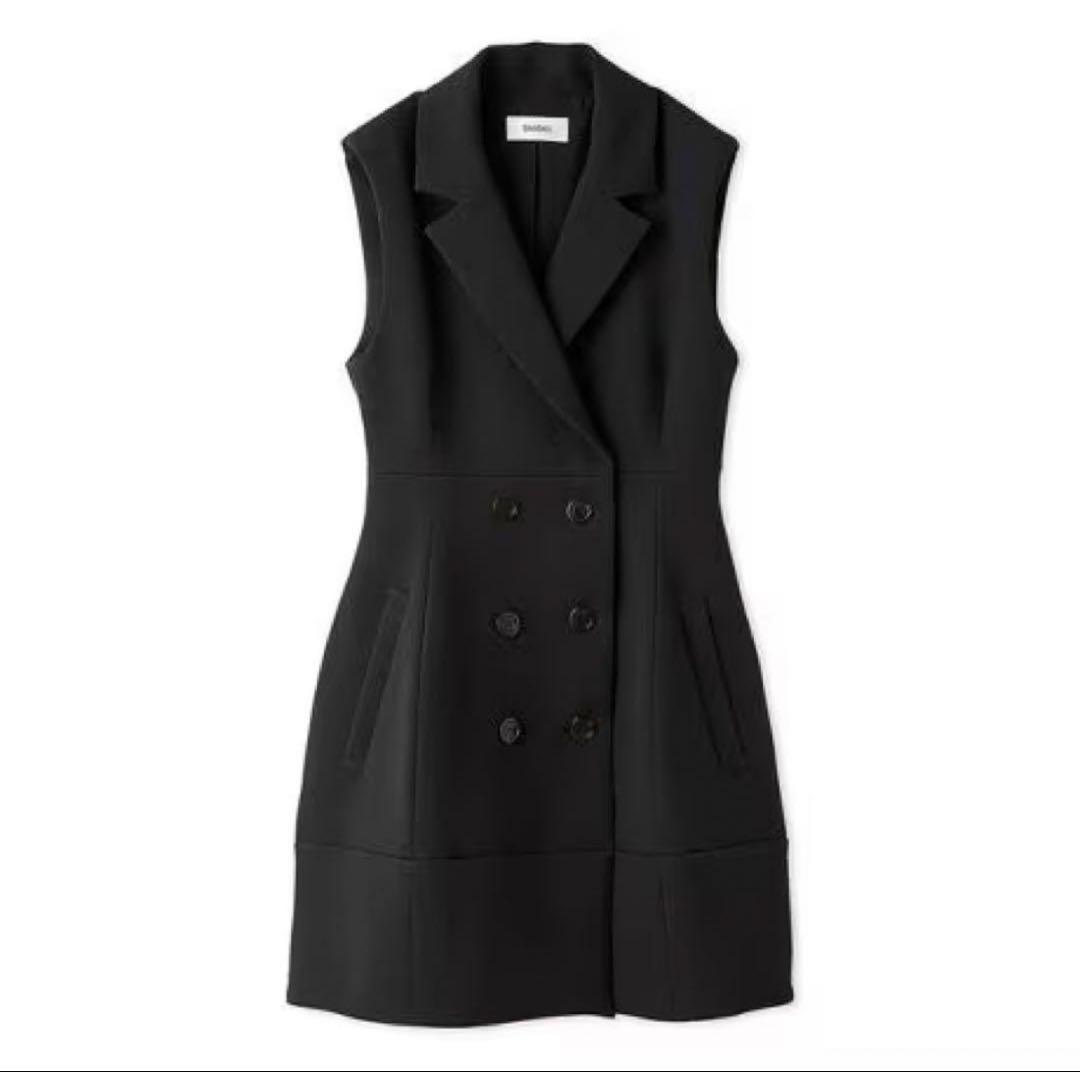 SNIDEL スナイデル コンストラクト ミニ ワンピース BLK