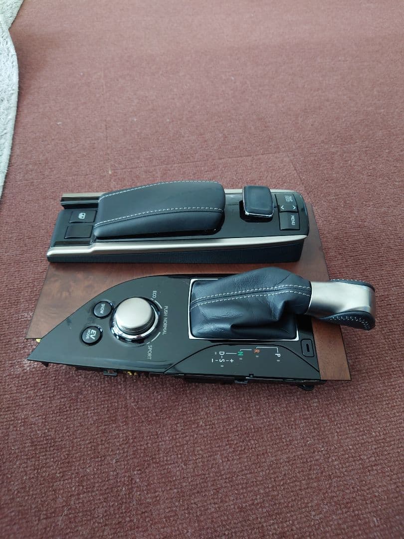 レクサス　GS 後期シフトノブ＆ブーツ、ナビコントローラーパットセット