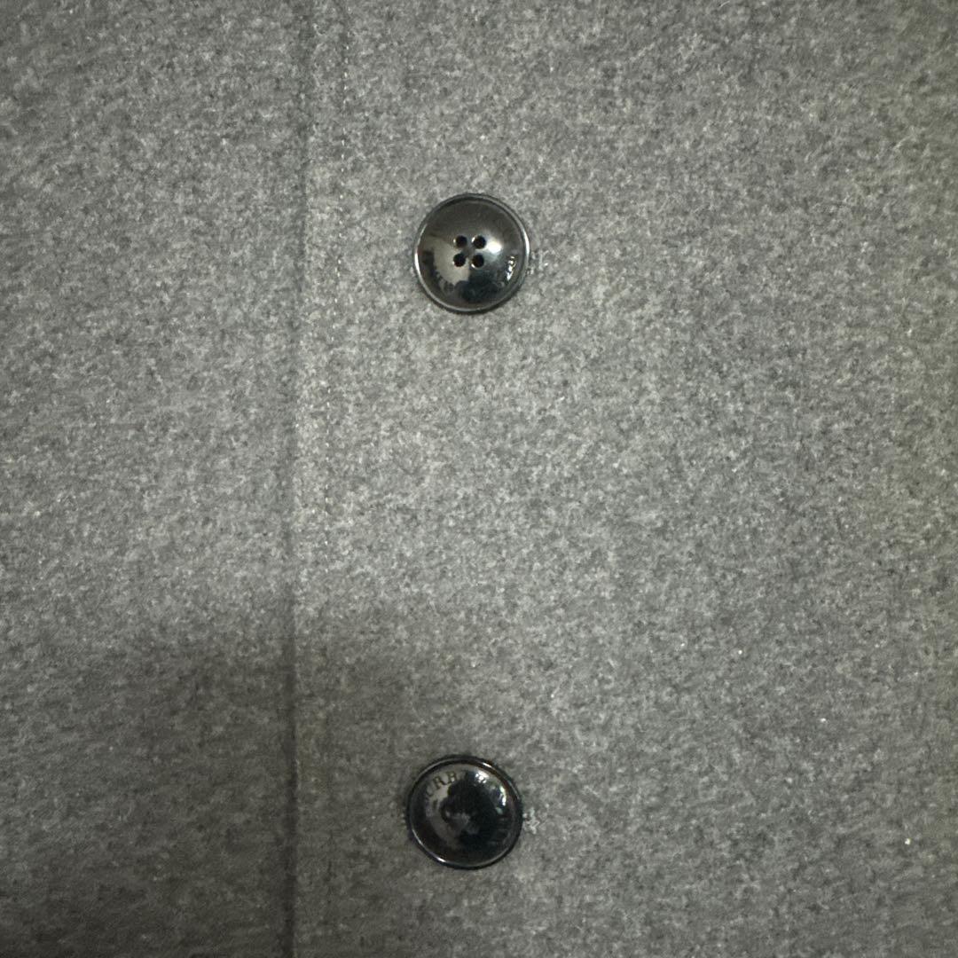 美品　バーバリーブラックレーベル グレー ウール ピーコート